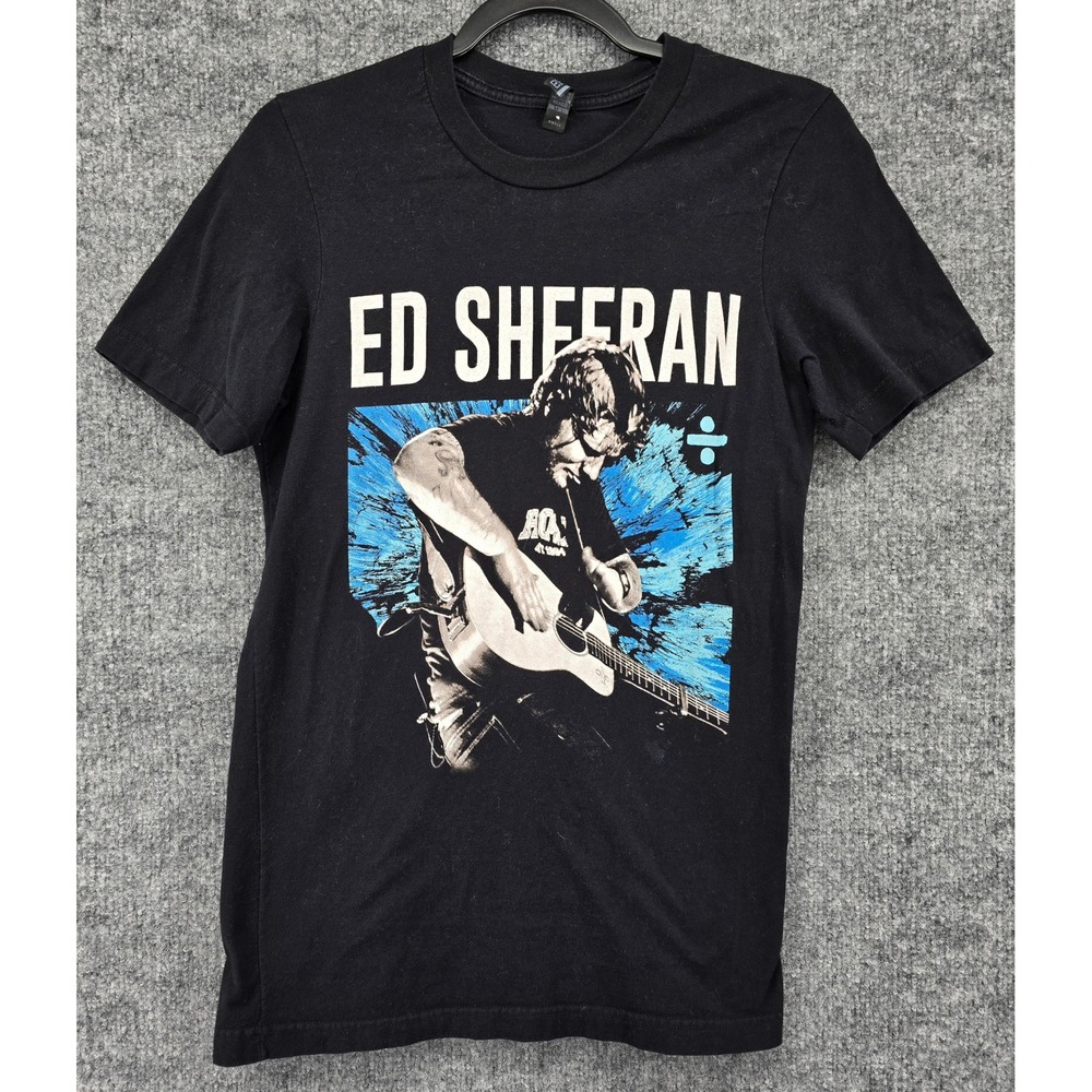 Ed Sheeran Concert T-Shirt Women's S Black Divide World Tour 2018 Graphic Indie